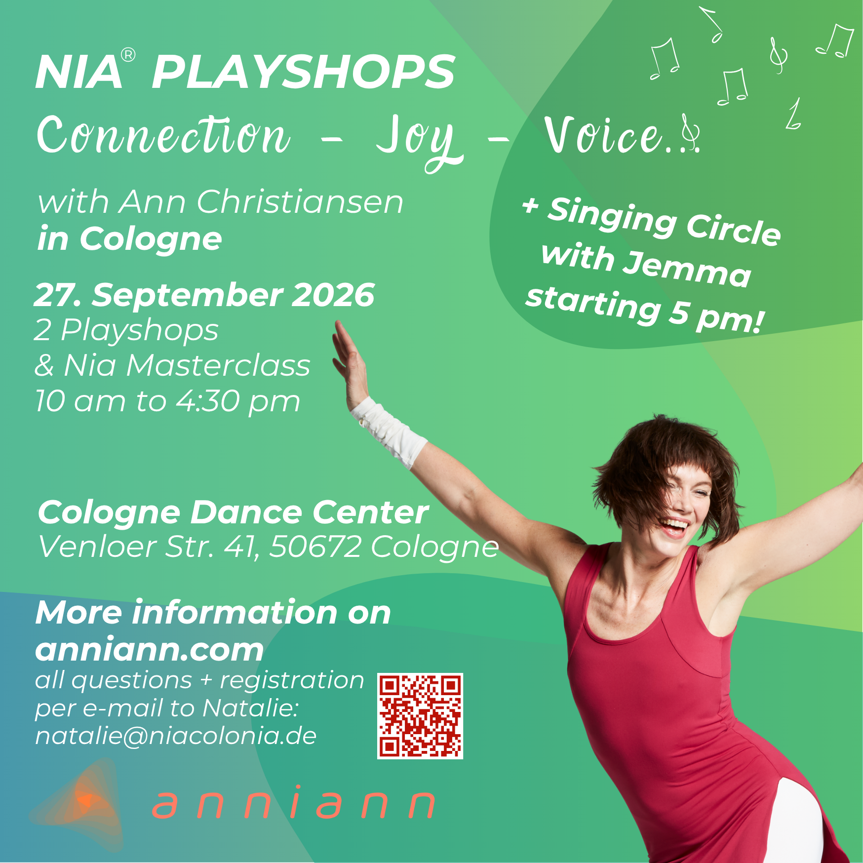 Zwei Nia Playshops + Masterclass in Köln